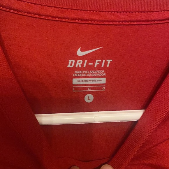 Red Nike Dri-Fit long sleeve t shirt - Picture 3 of 3